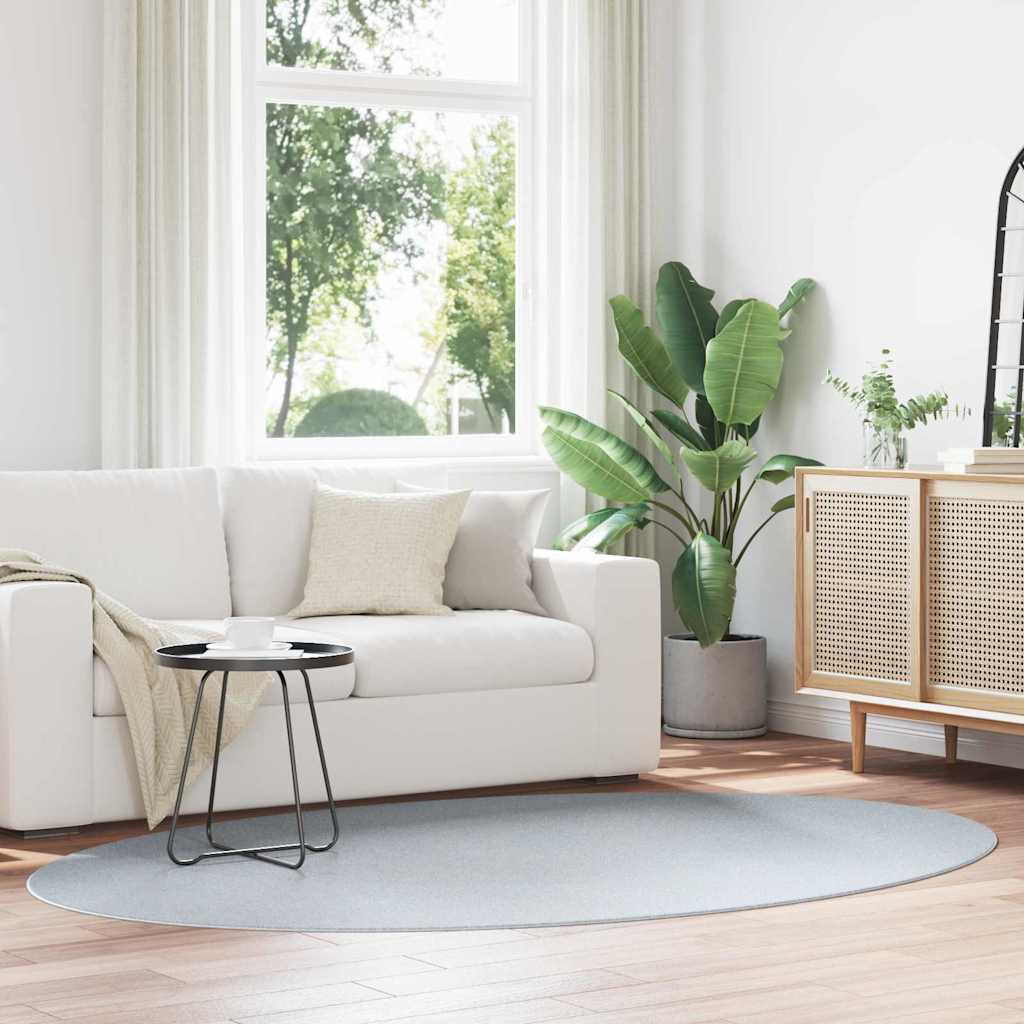 vidaXL Vloerkleden Ovaal HUARTE Antraciet 100 x 200 cm 100% Polyester