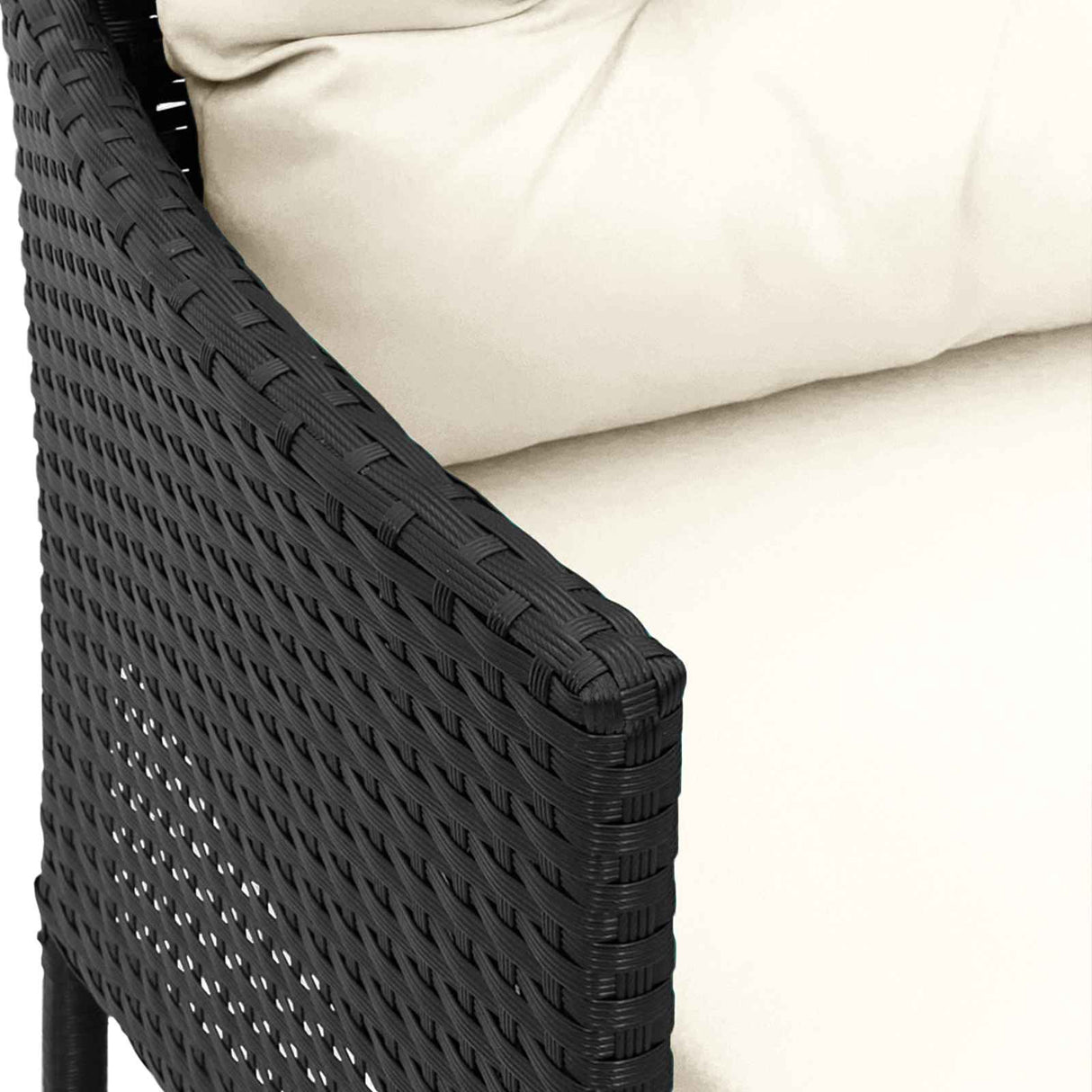 vidaXL Tuinbank Set met kussen 2 pcs poly rattan