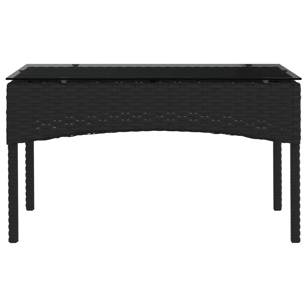 vidaXL Tuinbank Set met kussen 2 pcs poly rattan