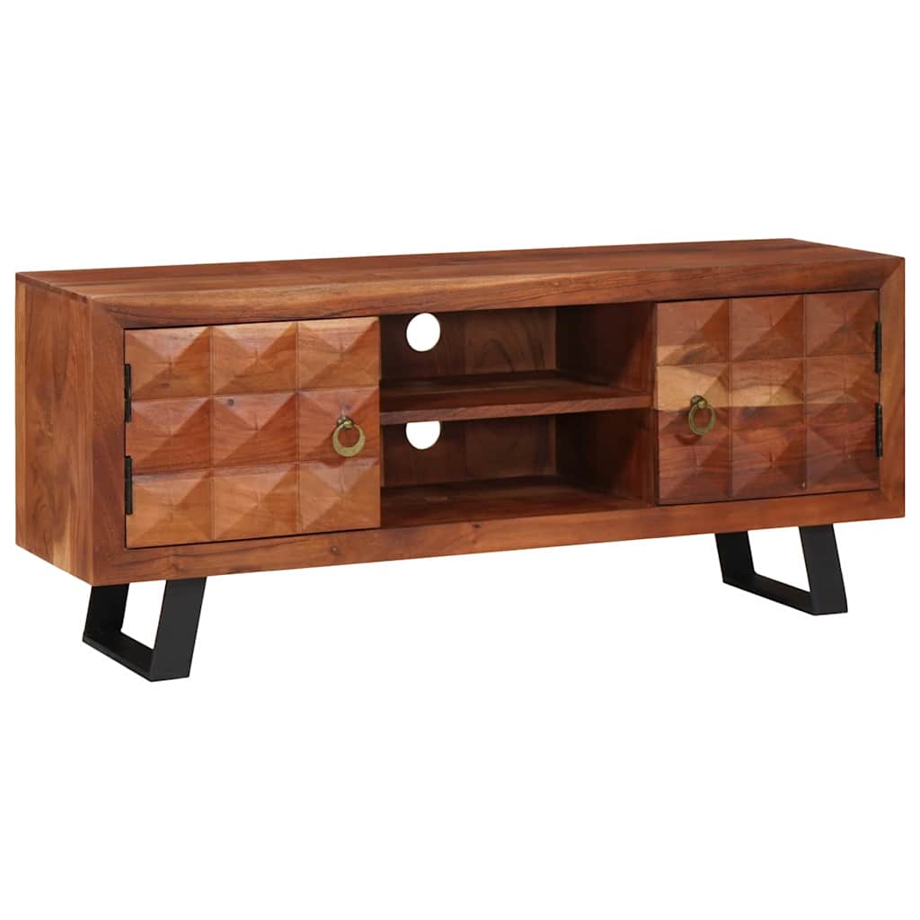vidaXL TV Cabinet Honey Brown 112 x 30 x 48 cm Solid Acacia Wood