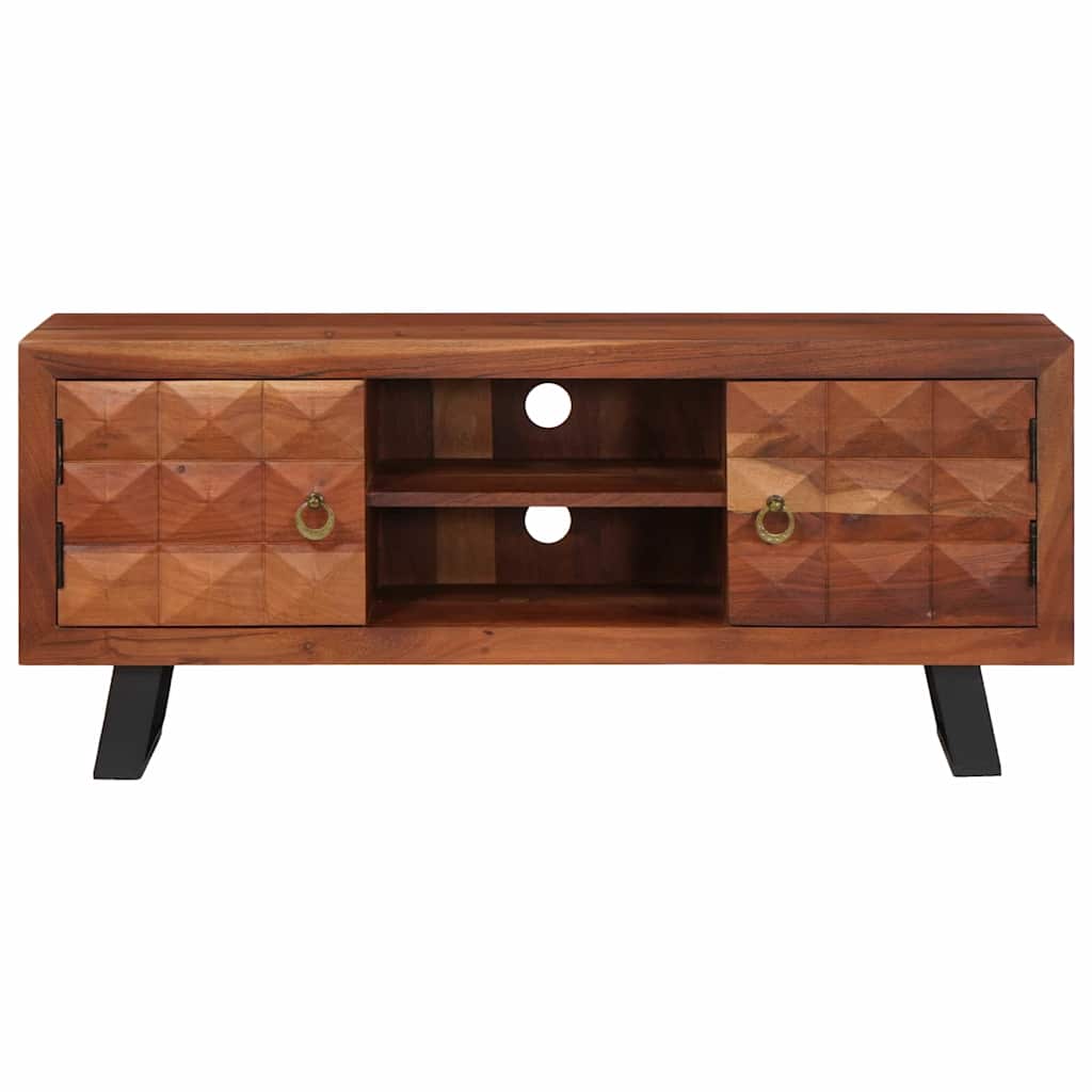 vidaXL TV Cabinet Honey Brown 112 x 30 x 48 cm Solid Acacia Wood