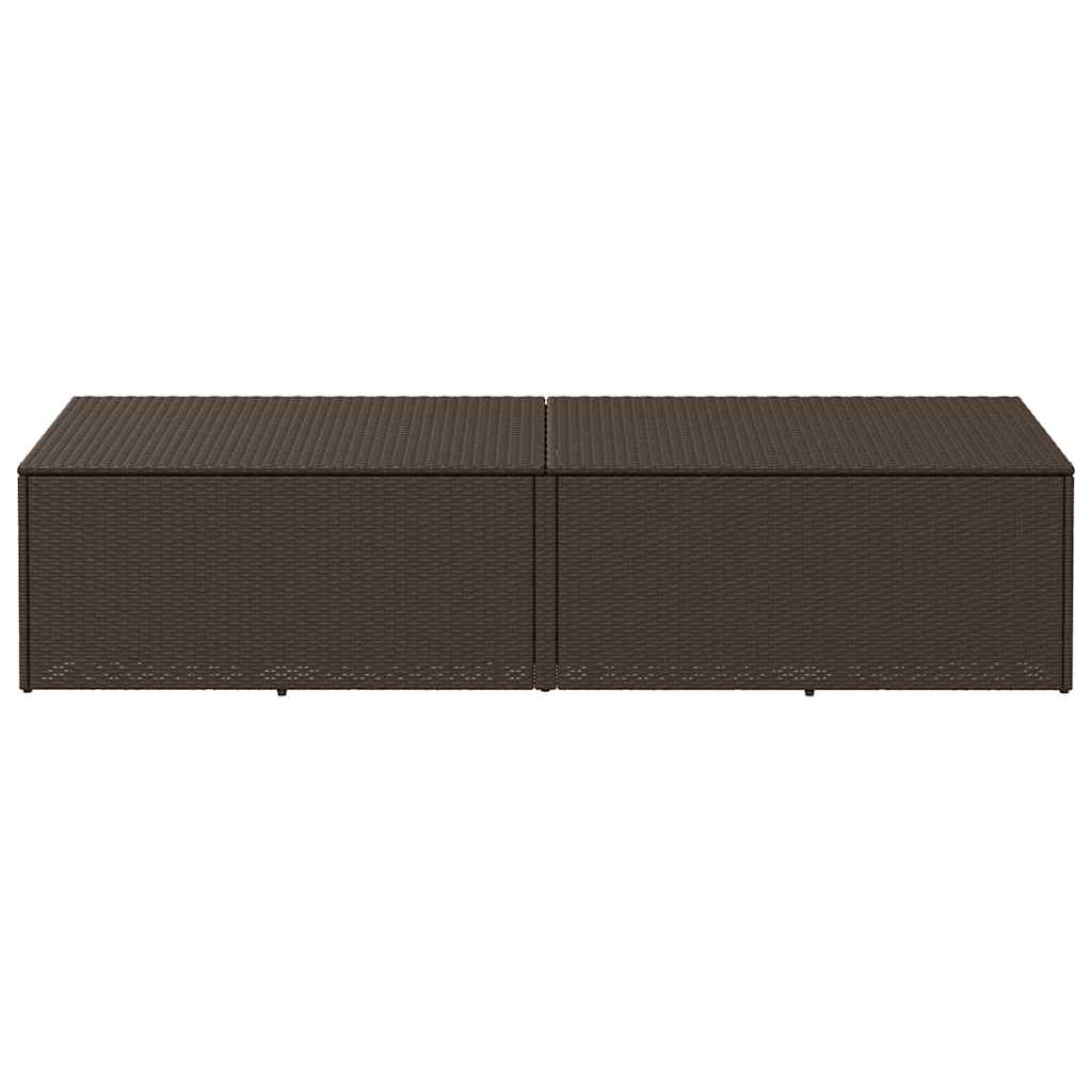 vidaXL Tuinbox Zwart 110x50x58 cm Poly Rattan