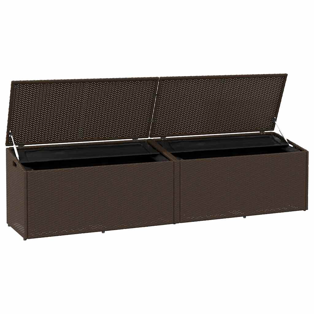 vidaXL Tuinbox Zwart 110x50x58 cm Poly Rattan