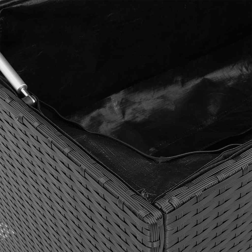 vidaXL Opbergbox voor buiten 100x55x55,5 cm poly rattan zwart