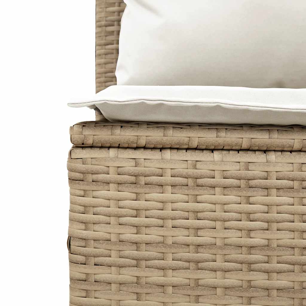 vidaXL 3-delige Tuinset met kussens poly rattan zwart