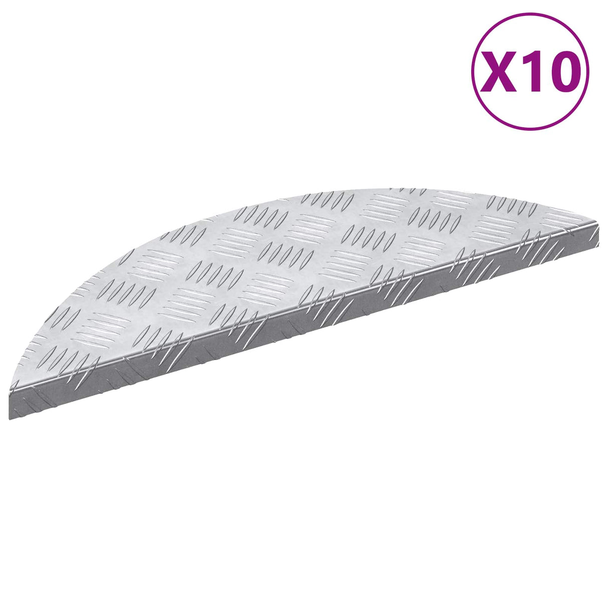 vidaXL Trap Tread 5 pcs Zilver 60 x 18 x 2,5 cm Aluminium