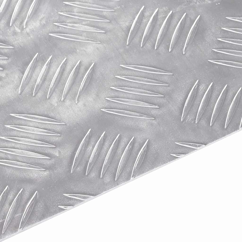 vidaXL Trap Tread Vierkant 2 pcs Zilver 20 x 20 cm Aluminium