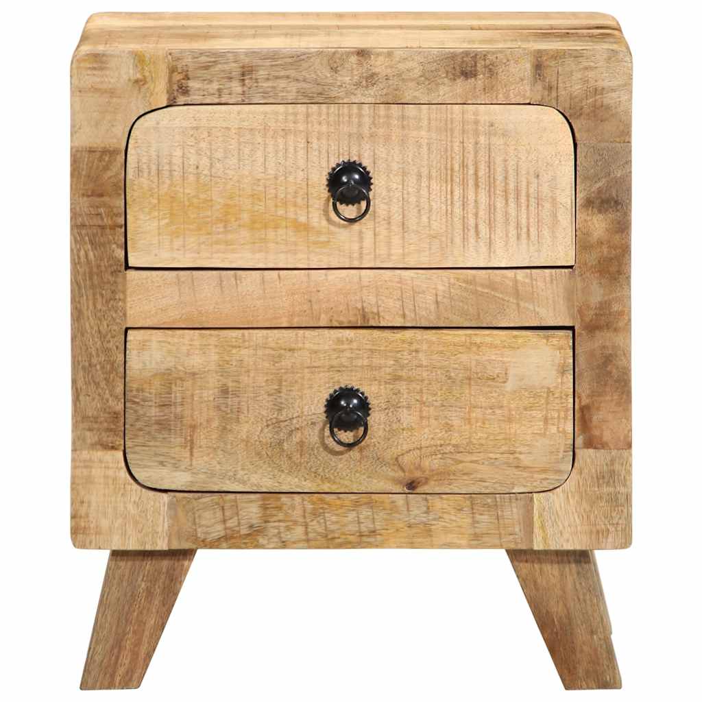 vidaXL Bedside Cabinet 40x32x46 cm Solid Rough Mango Wood