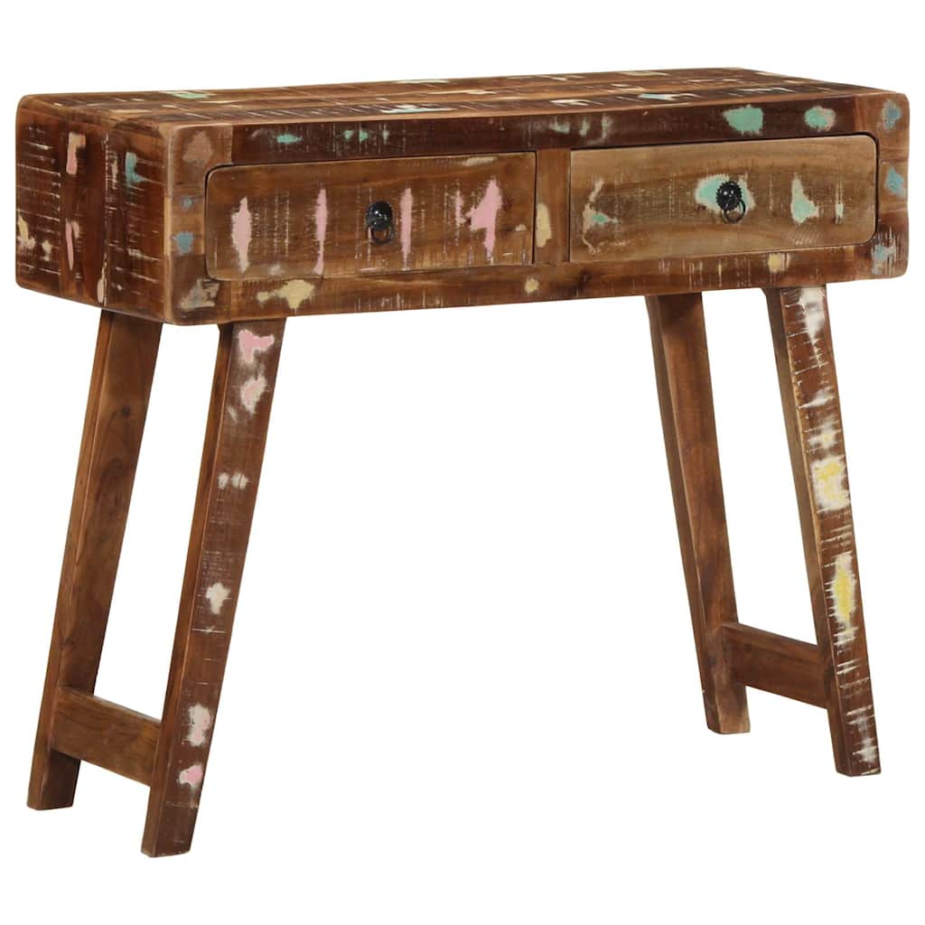 vidaXL Wandtafel 90x32x75 cm massief gerecycled hout