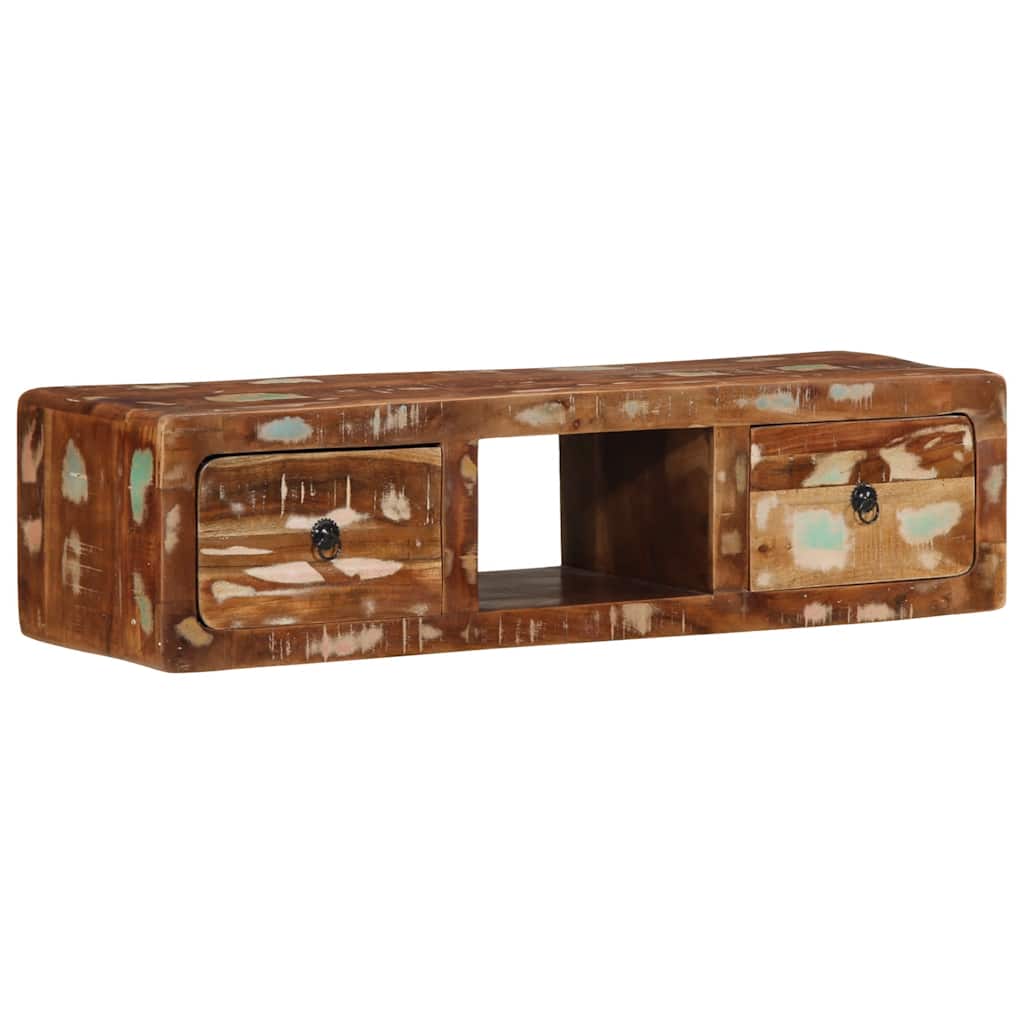 vidaXL Tv-wandmeubel 100x32x25 cm massief hout ruw mangohout