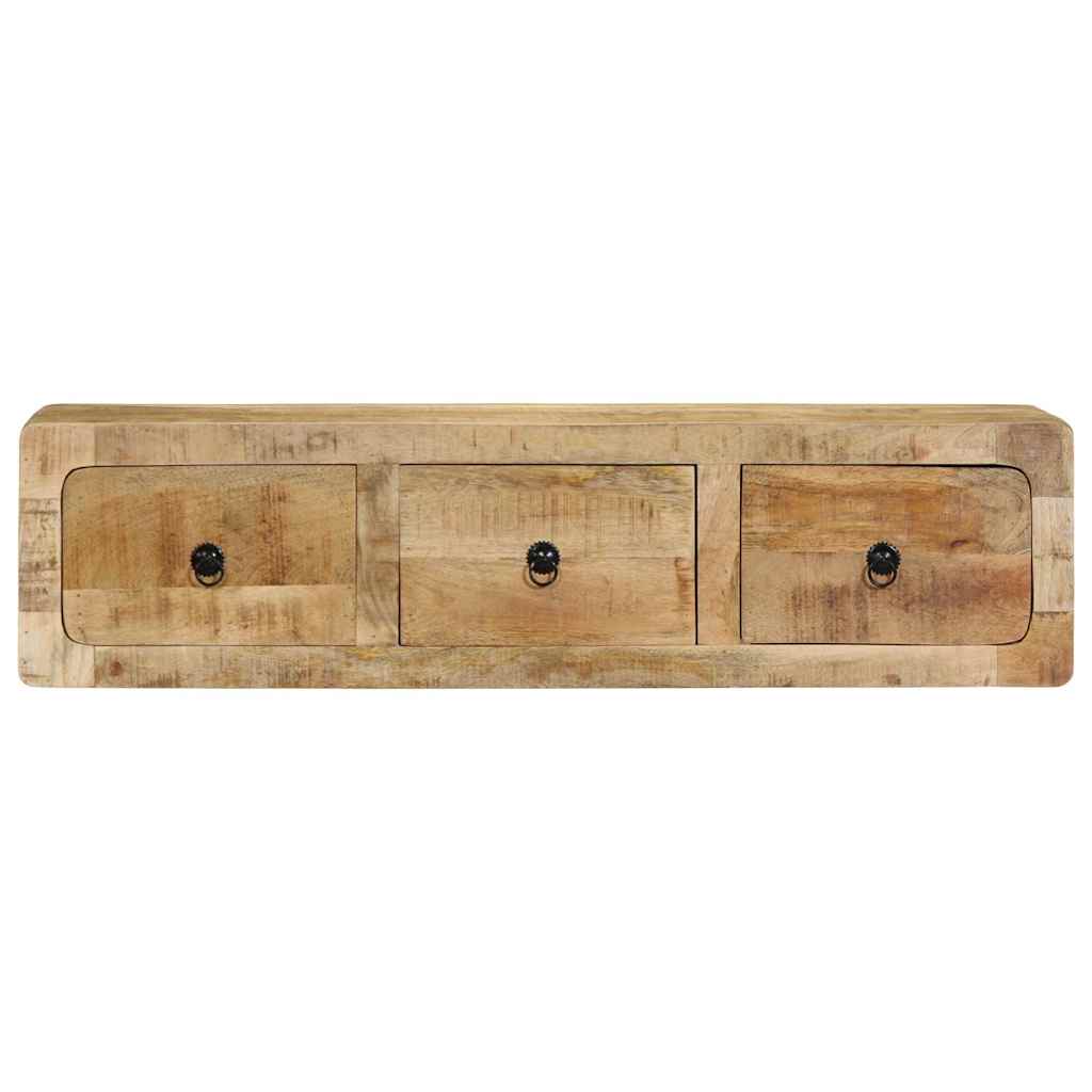 vidaXL Tv-wandmeubel 100x32x25 cm massief hout ruw mangohout