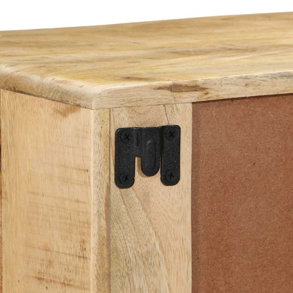 vidaXL Tv-wandmeubel 100x32x25 cm massief hout ruw mangohout