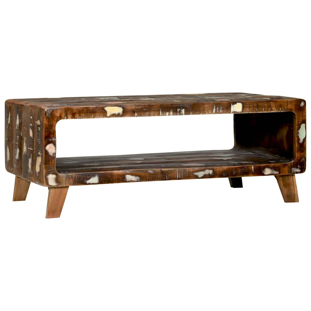 vidaXL Salontafel Multikleur 90 x 50 x 35 cm Massief Gerecycleerd Hout