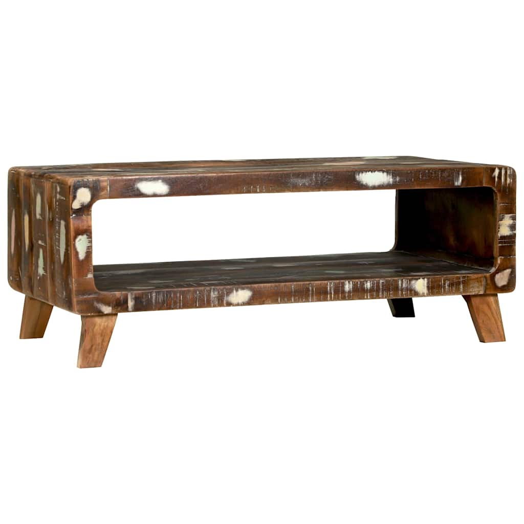 vidaXL Salontafel Multikleur 90 x 50 x 35 cm Massief Gerecycleerd Hout