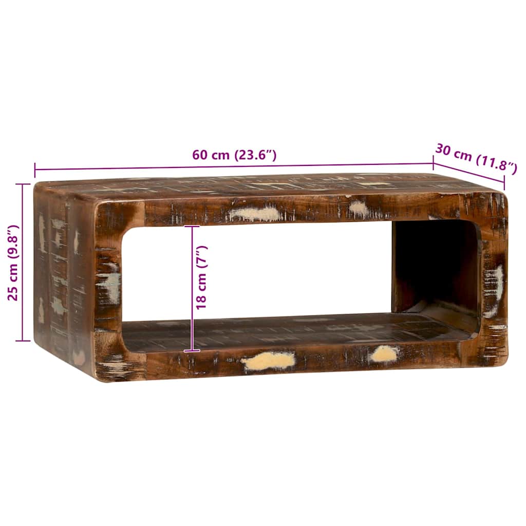 vidaXL TV Kast Multikleur 60 x 30 x 25 cm Massief gerecycled hout