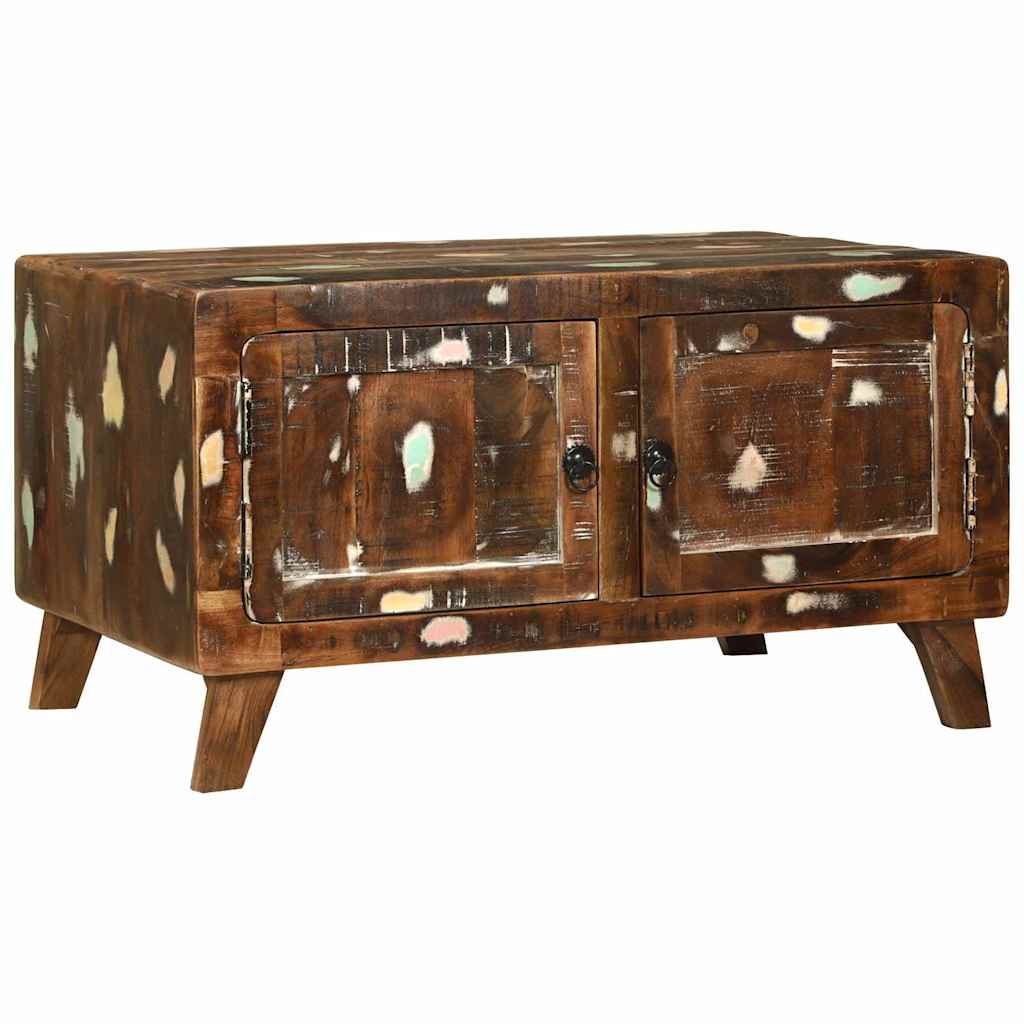vidaXL Salontafel Multikleur 80 x 54 x 45 cm Massief Gerecycleerd Hout