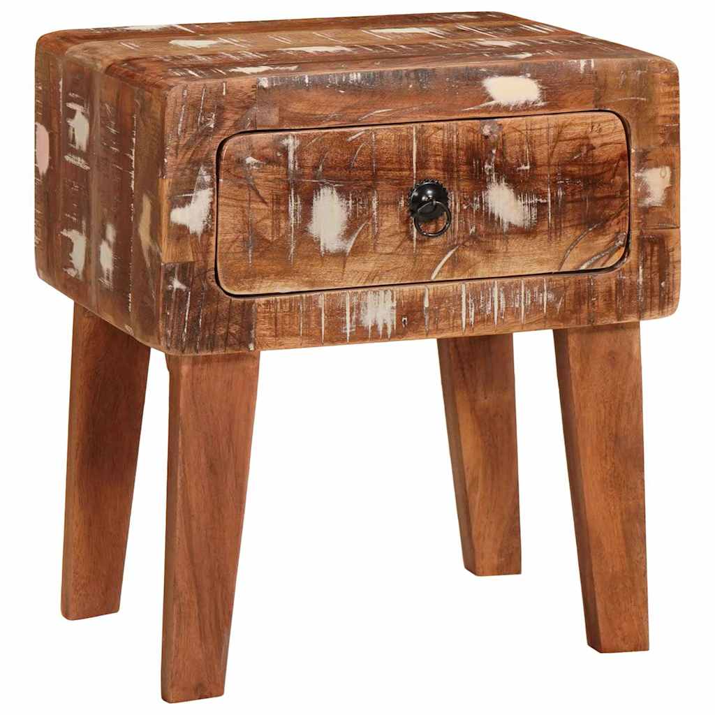 vidaXL Bijzettafel met lade Bruin 40 x 32 x 46 cm Massief Mango Hout