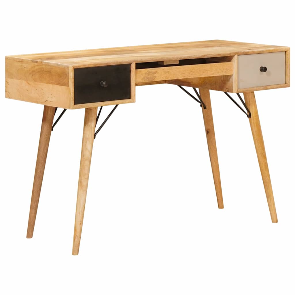 vidaXL Schrijfbureau Bruin 110 x 55 x 76 cm Massief Mango Hout