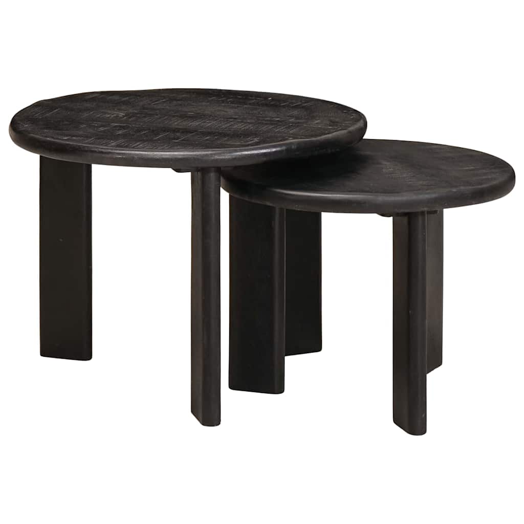vidaXL Nesting Koffietafels 2 pcs Bruin Massief Mango Hout