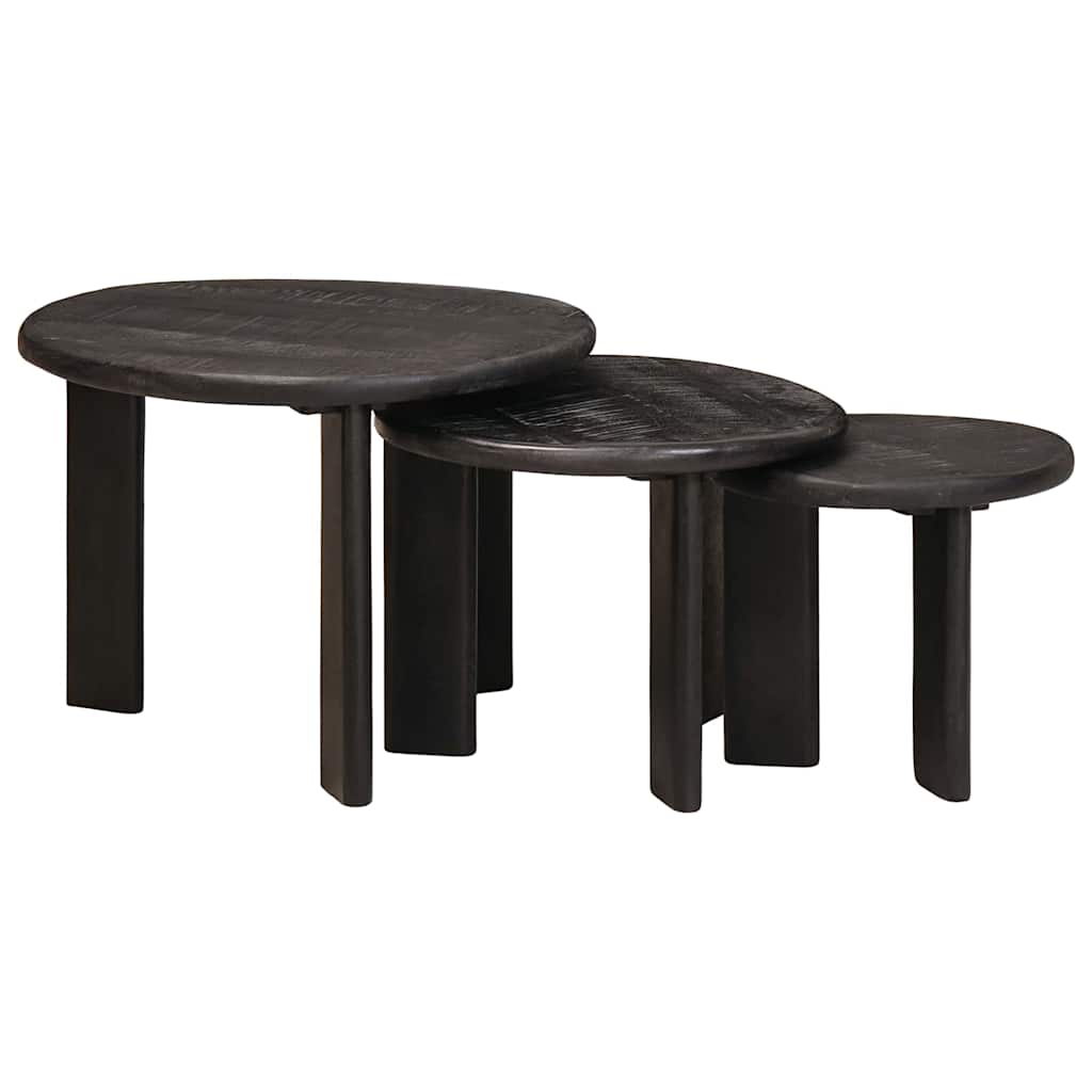 vidaXL Nesting Koffietafels 2 pcs Bruin Massief Mango Hout