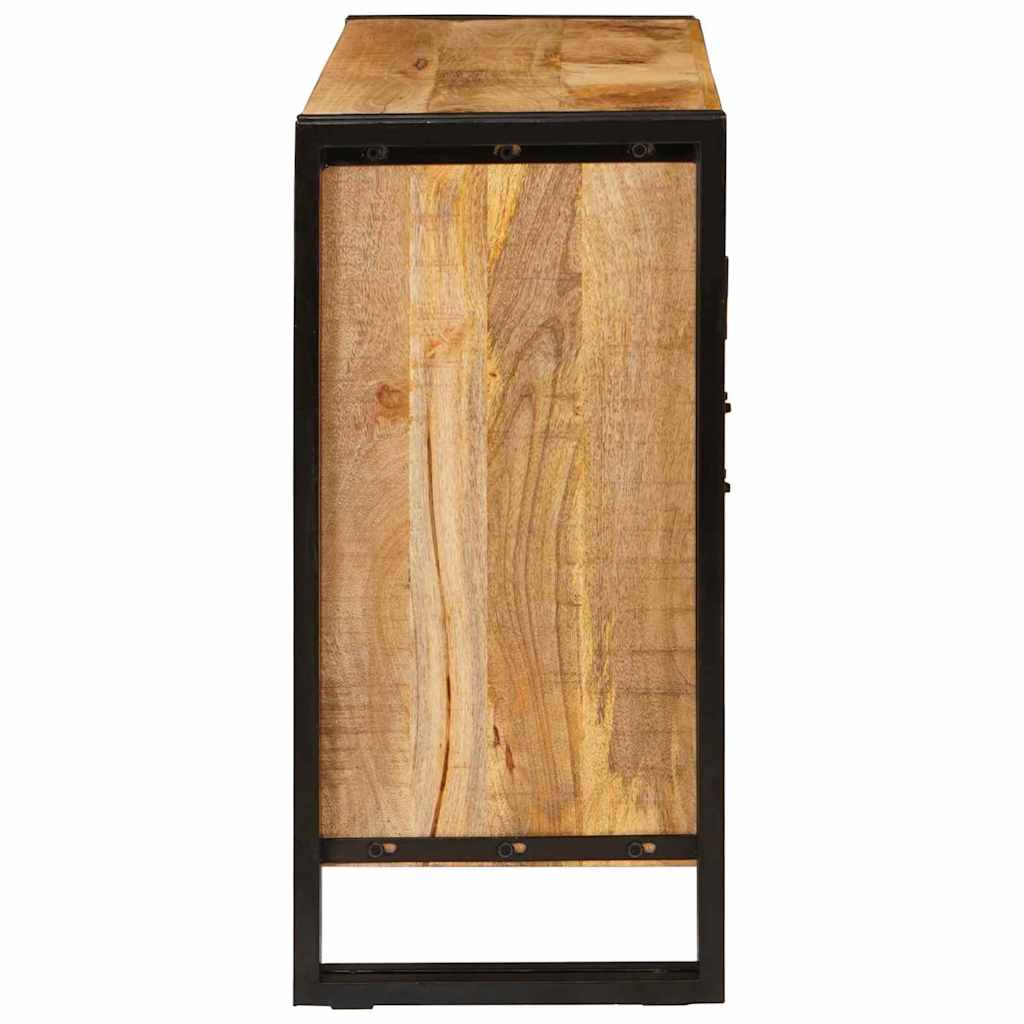 vidaXL Dressoir met deuren Bruin Massief acaciahout en metaal