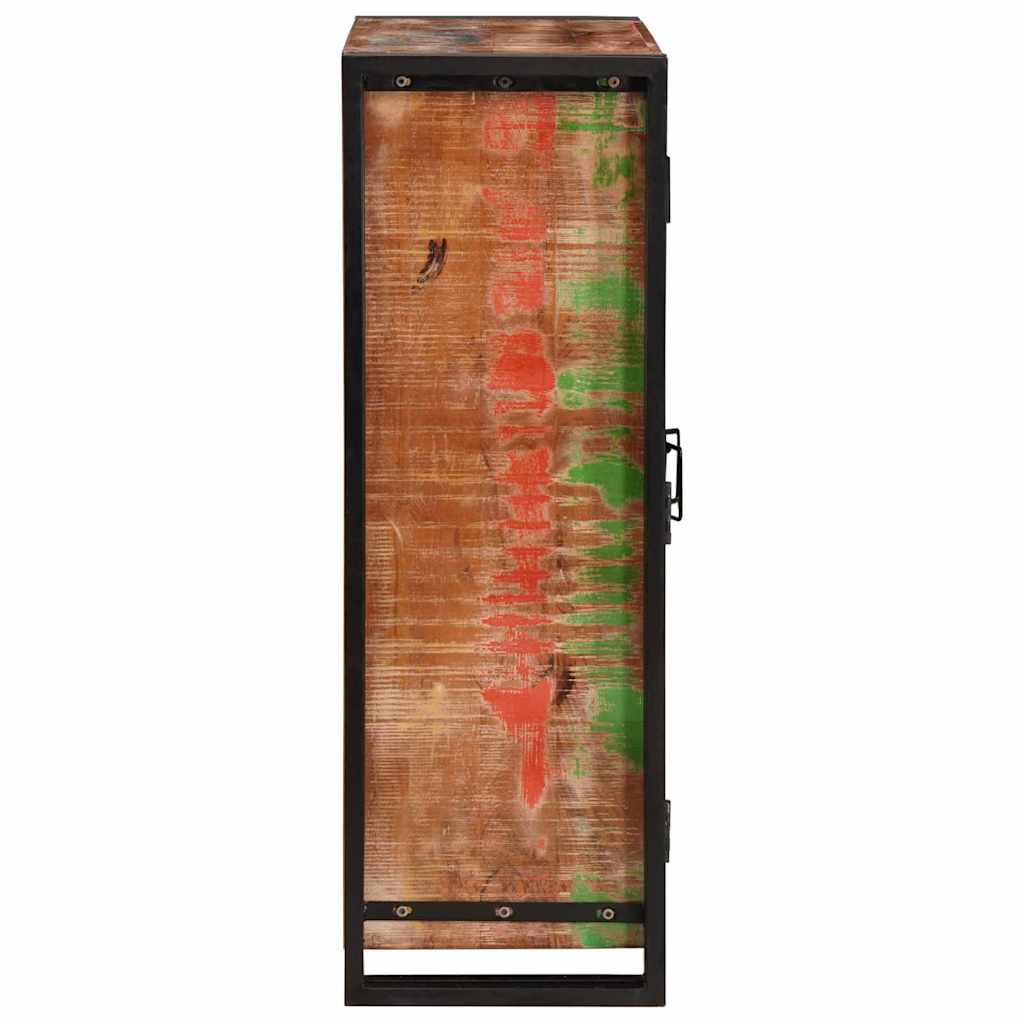 vidaXL Highboard with Doors Brown Solid Reclaimed Wood and Metal