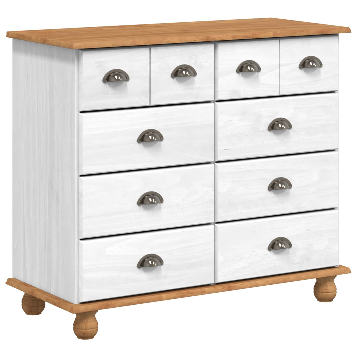 vidaXL Ladeblok ASKIM Bruin 91 x 40 x 79 cm Massief grenenhout