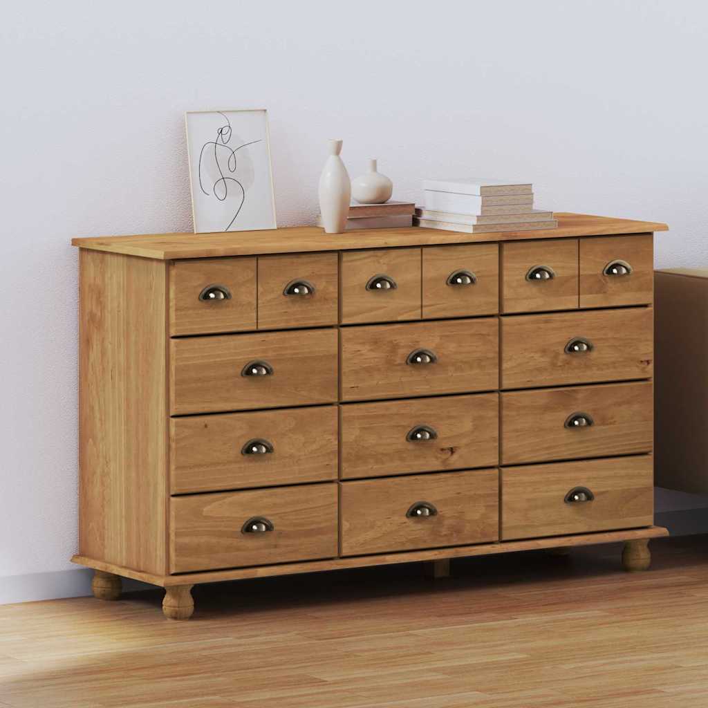 vidaXL Ladeblok ASKIM Bruin 79 x 40 x 133,5 cm Massief grenenhout