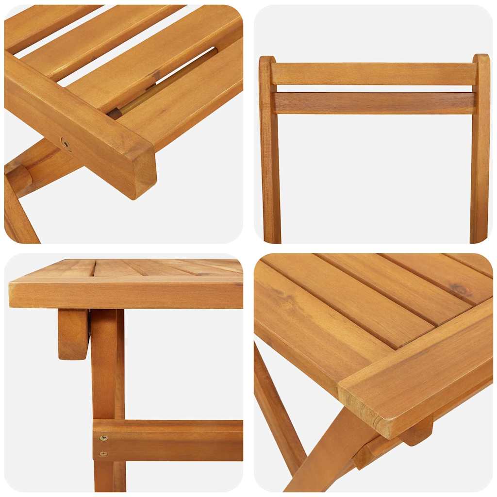 vidaXL Bistroset 5 pcs Olie Natuurlijk Massief Acacia Hout