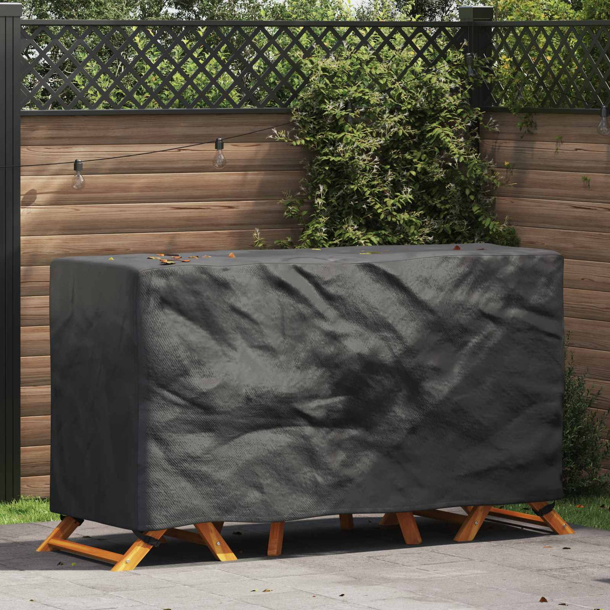 vidaXL Furniture Cover Solid Black 100 x 100 x 70 cm 210D