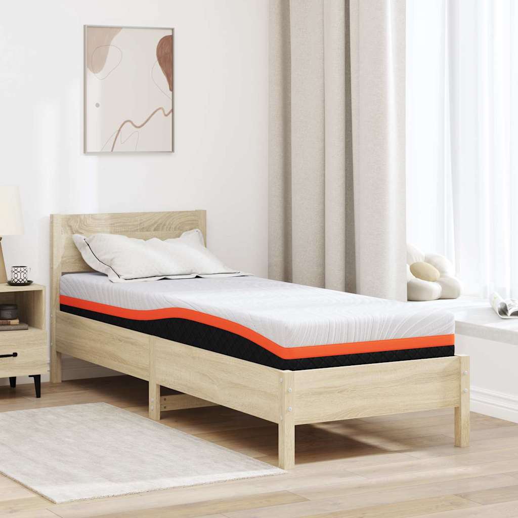 vidaXL Mattress White and Black 80 x 160 cm Jacquard fabric