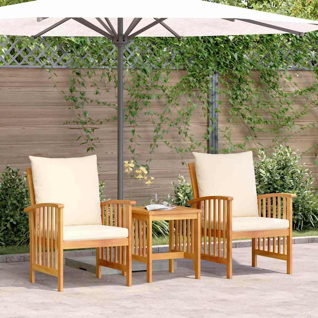 vidaXL 4-Piece Solid Acacia Wood Lounge Set