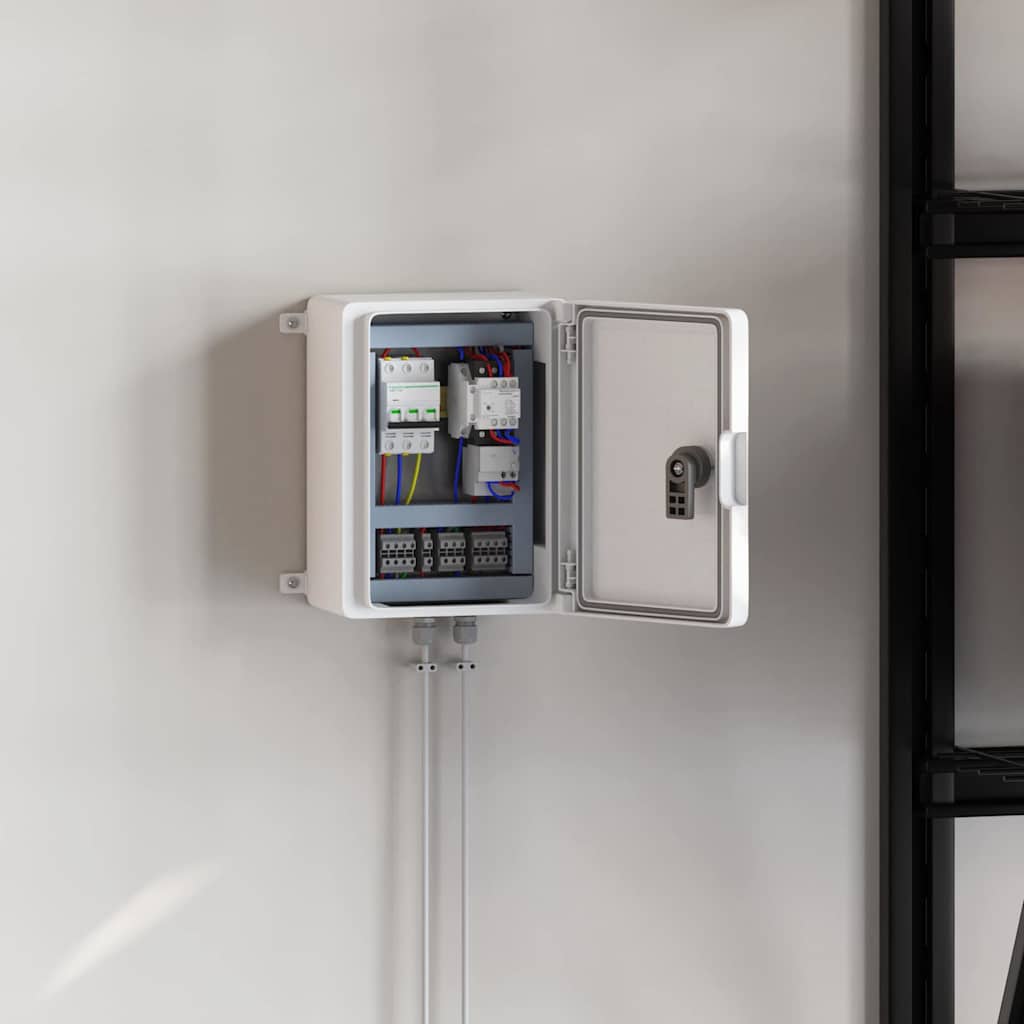 vidaXL Control Cabinet Grey 25 x 13 x 24 cm ABS Plastic