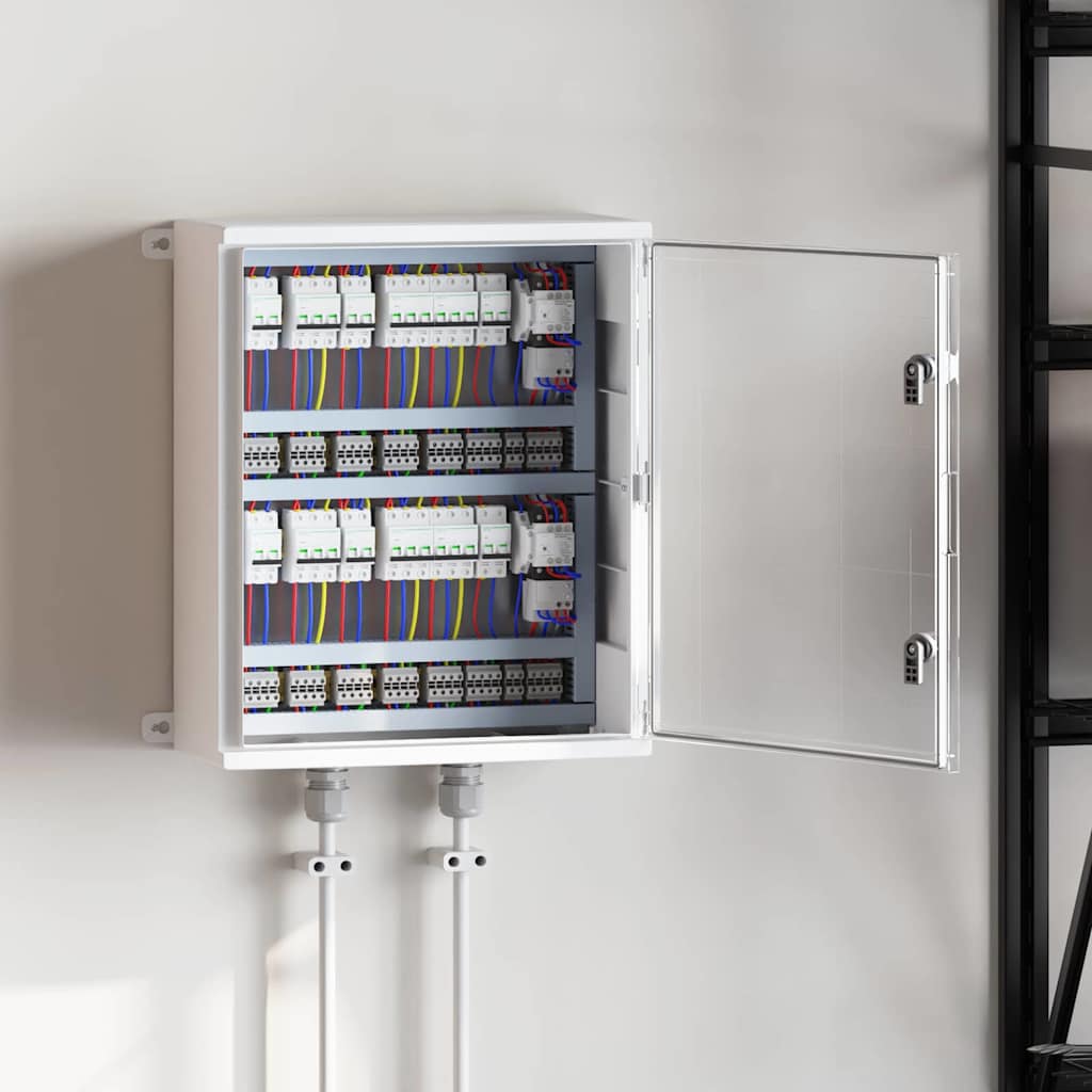 vidaXL Control Cabinet Grey 25 x 13 x 24 cm ABS Plastic