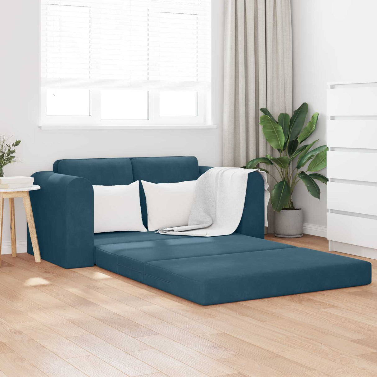 vidaXL Sofa Bed Blue 98 x 71 x 83 cm Velvet
