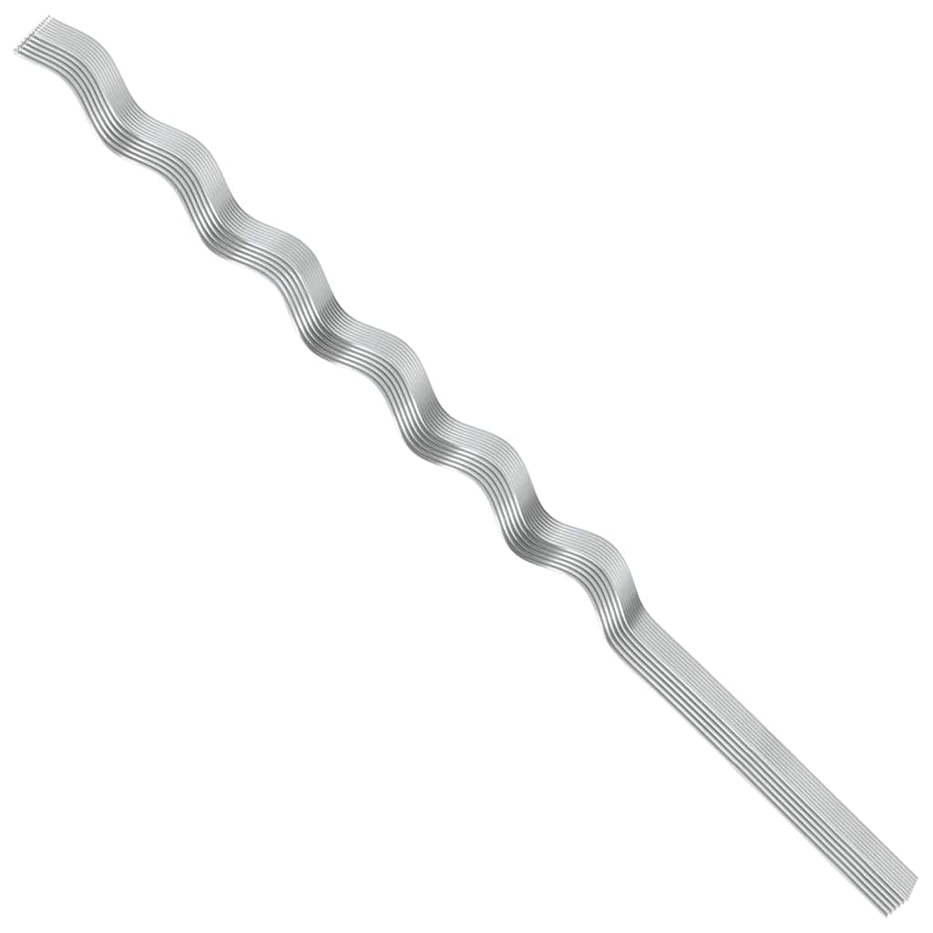 vidaXL Plantondersteuning 50 pcs Zilver 110 x 0.6 x 0.6 cm Staal