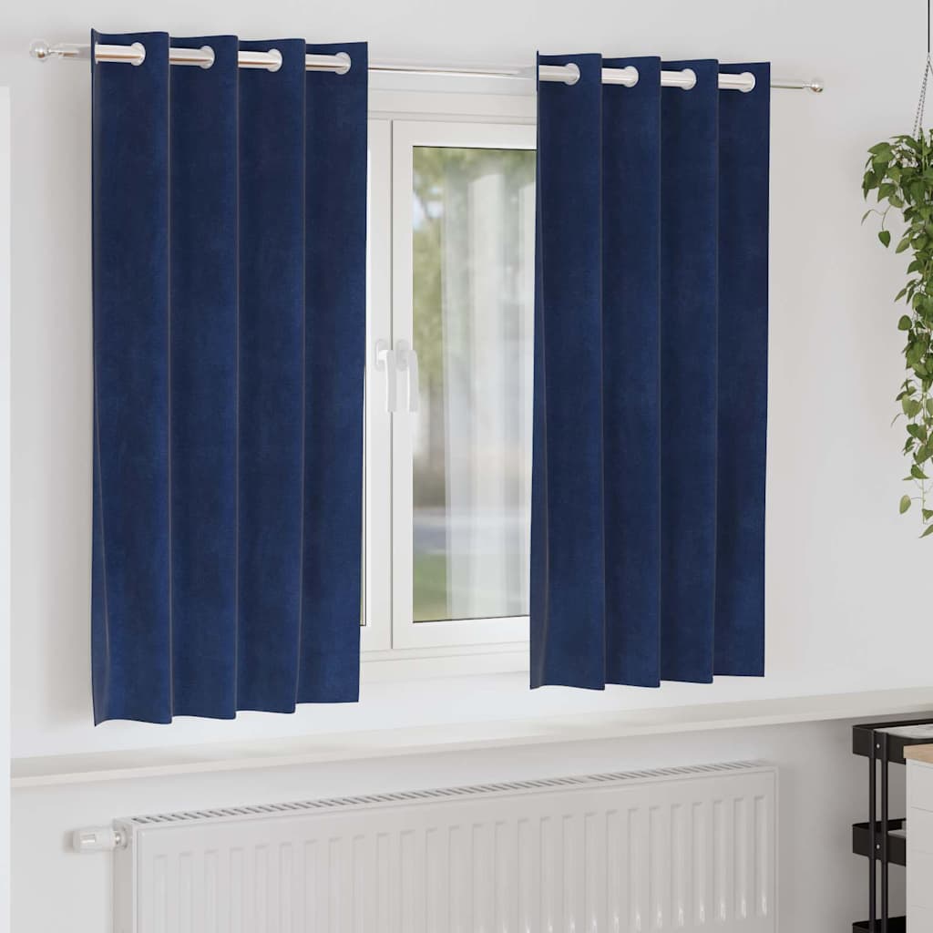 vidaXL Blackout Curtains 2 pcs Black 140 x 140 cm Velvet
