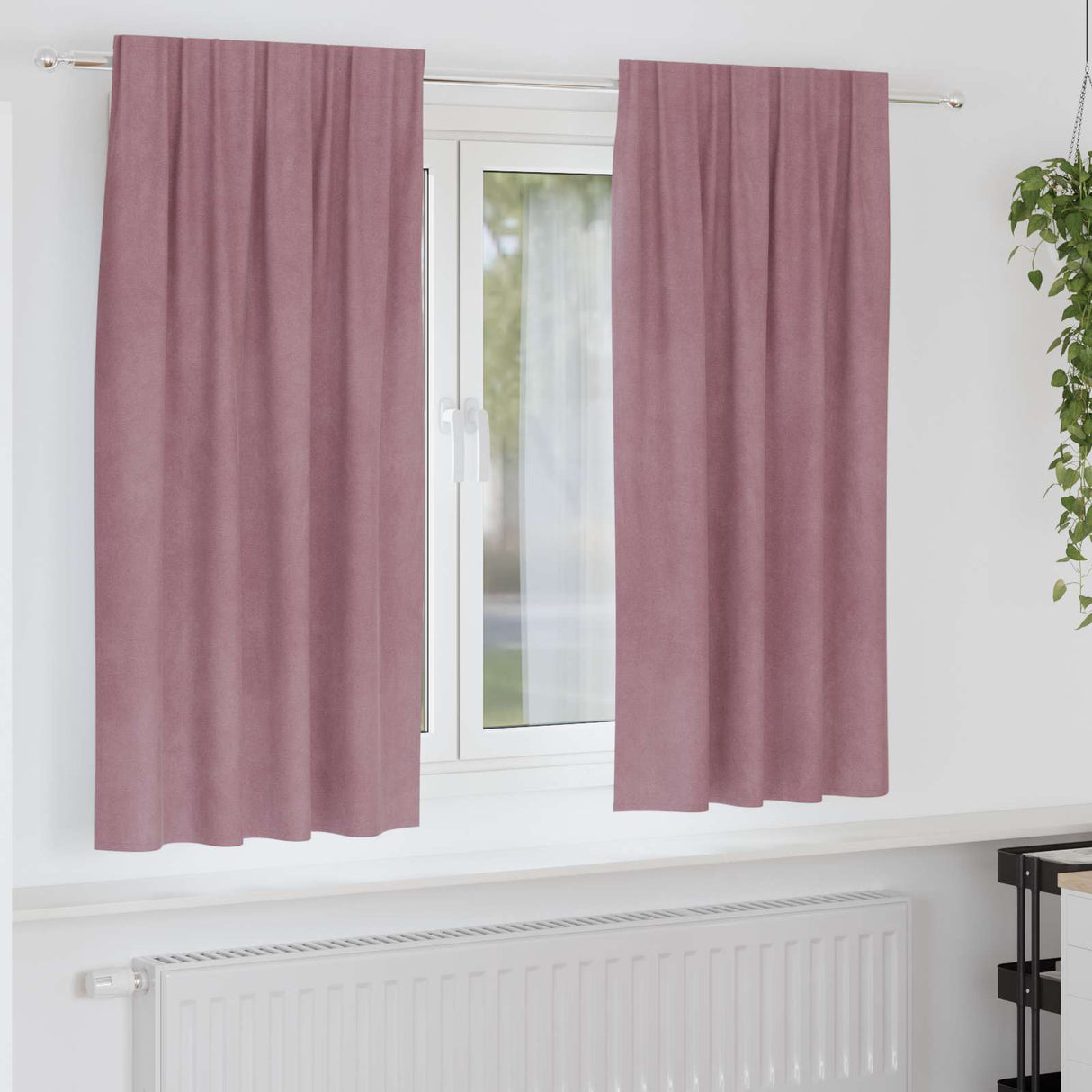 vidaXL Blackout Curtains 2 pcs Black 140 x 140 cm Velvet
