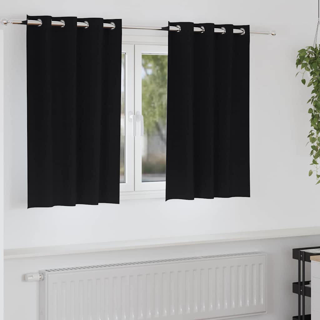 vidaXL Blackout Gordijnen met Ringen 2 pcs Beige 140 x 140 cm