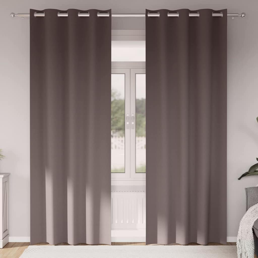 vidaXL Blackout Gordijnen met Ringen 2 pcs Beige 140 x 140 cm