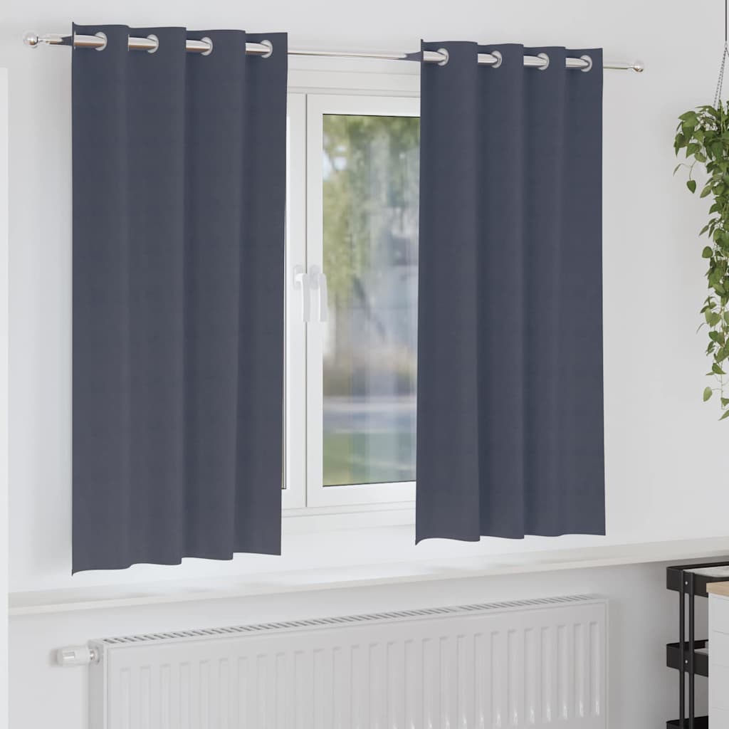vidaXL Blackout Gordijnen met Ringen 2 pcs Beige 140 x 140 cm