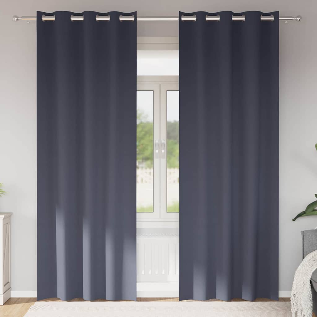 vidaXL Blackout Gordijnen met Ringen 2 pcs Beige 140 x 140 cm