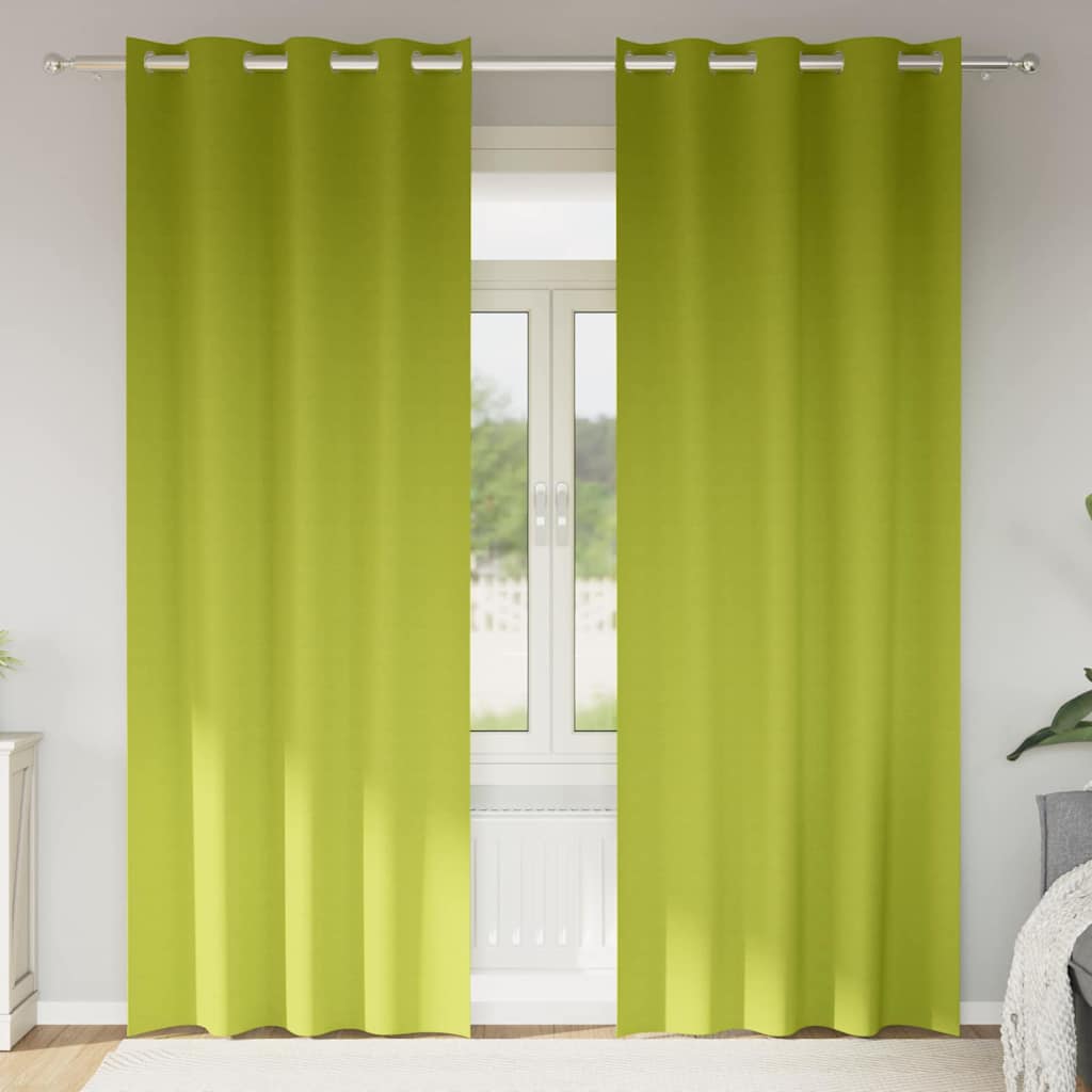 vidaXL Blackout Gordijnen met Ringen 2 pcs Beige 140 x 140 cm