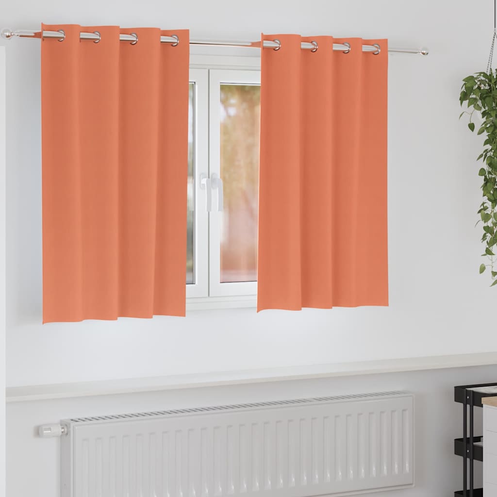 vidaXL Blackout Gordijnen met Ringen 2 pcs Beige 140 x 140 cm