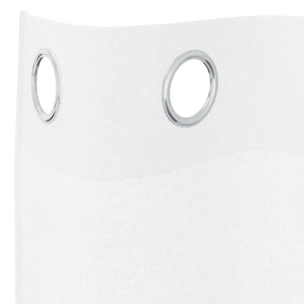 vidaXL Voile Gordijn met gordijnen 2 pcs Wit 140 x 140 cm Polyester