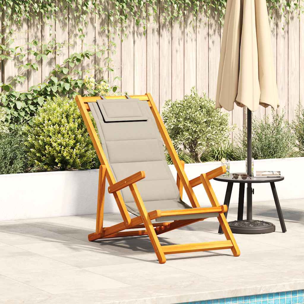 vidaXL Zonstoel 2 pcs Bruin 61.5 x 123 x 82cm Massief acaciahout