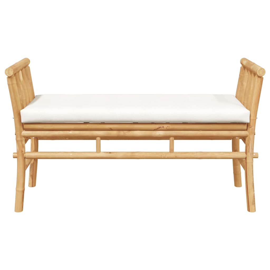 vidaXL Tuinbank met kussen Bruin 110 x 38 x 65cm Bamboe