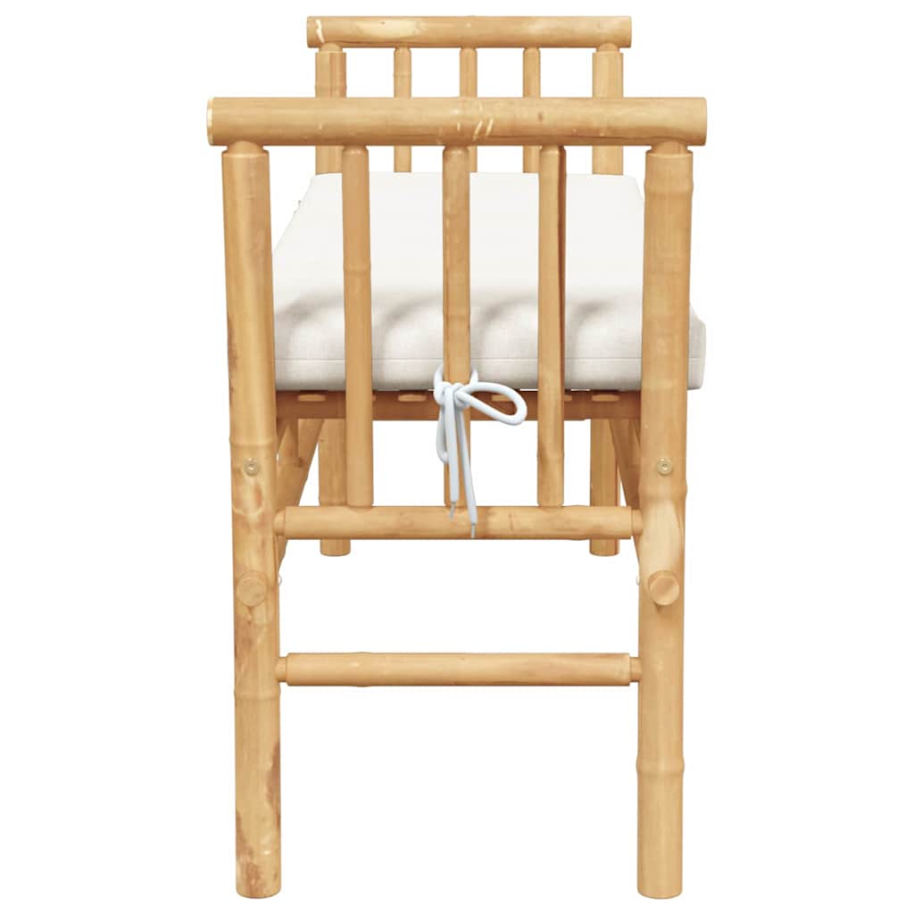 vidaXL Tuinbank met kussen Bruin 110 x 38 x 65cm Bamboe