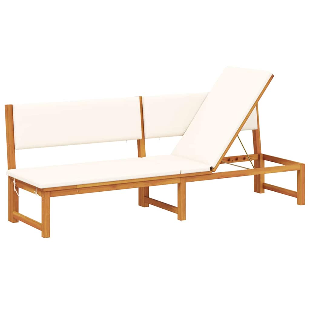 vidaXL Ligstoel Olie Natuurlijk 200 x 57 x 75cm Massief acaciahout