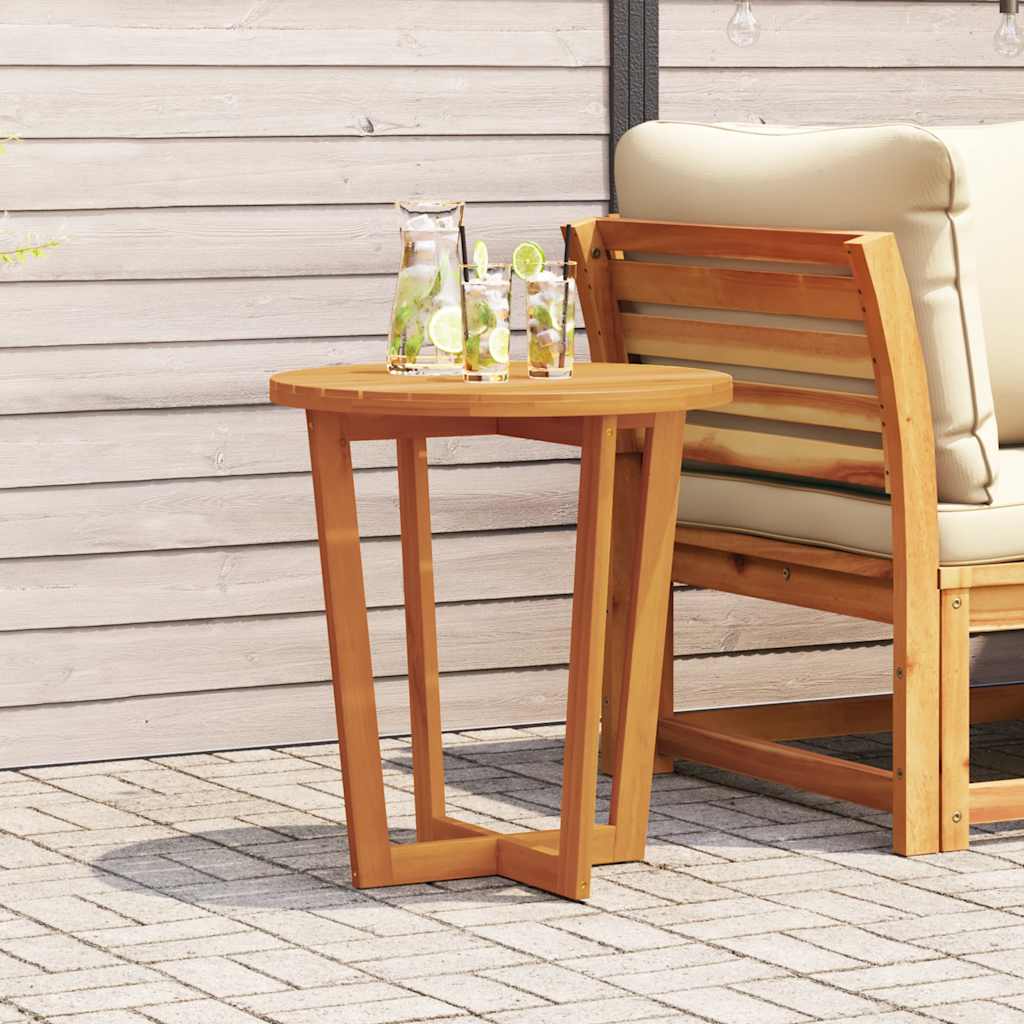 vidaXL Tuinbijzettafel rond Ø70x75 cm massief acaciahout
